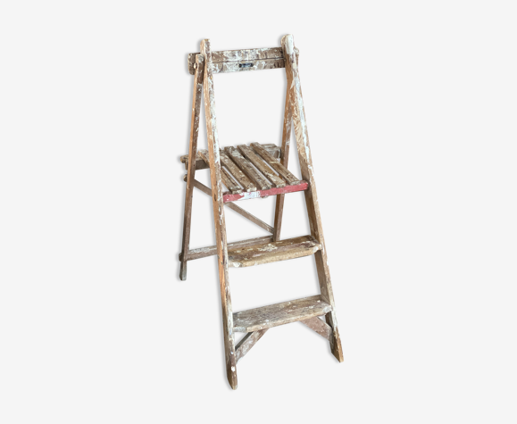 Escabeau bois vintage