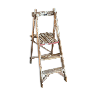 Vintage wooden stepladder