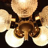 1970s Glass Chandelier by Instala Decin, Czechoslovakia