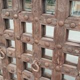 Original wooden mirror with braces