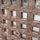 Original wooden mirror with braces