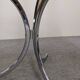 Oval dining table in chromed metal and smoked glass, Italy circa 1970