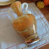 Vase in opaline and marbled glass paste Italy