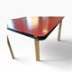 Vintage side table/desk in red formica.