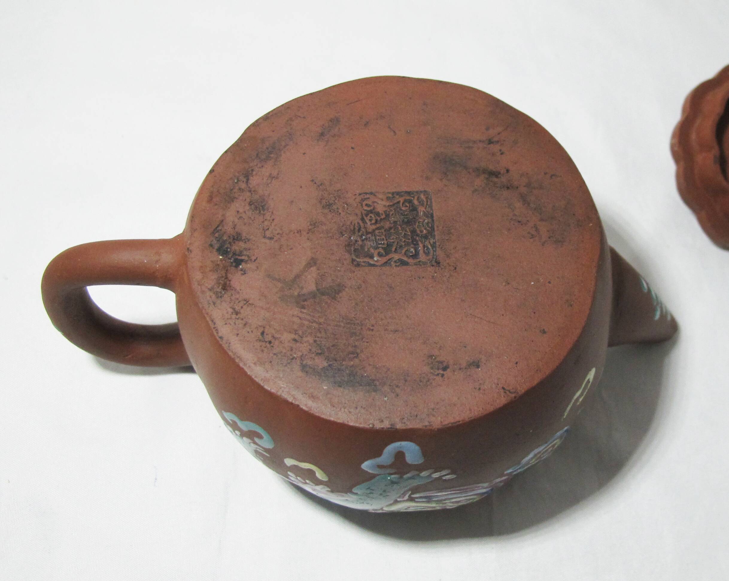 Old small Chinese Yixing terracotta teapot