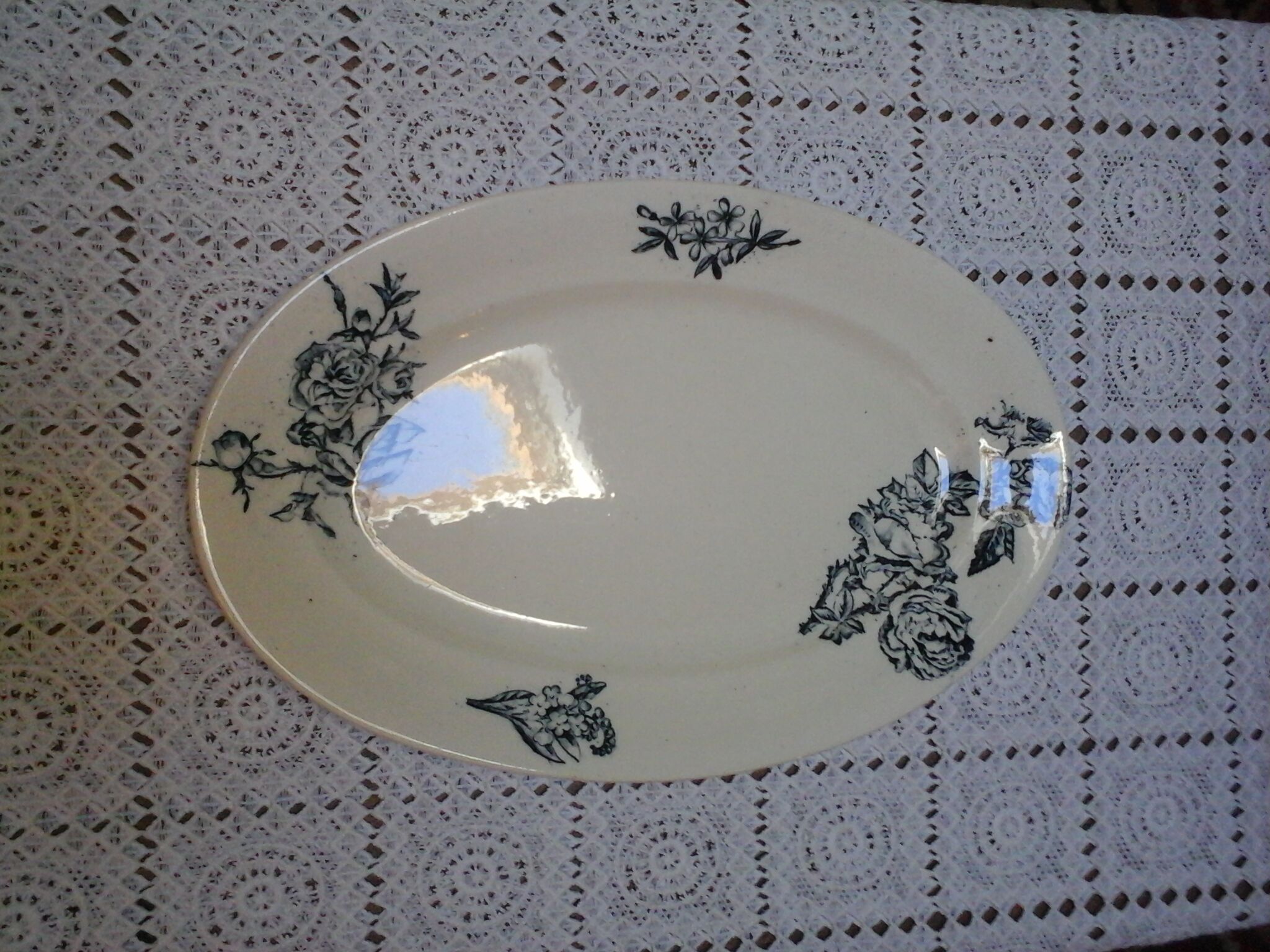 Ancient oval dish