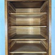 Vintage wooden curtain cabinet – antique office furniture