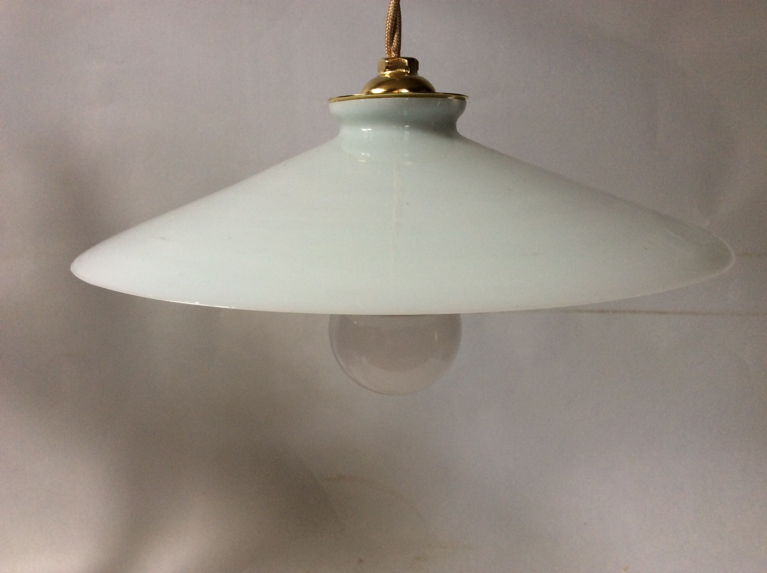 Vintage opaline hanging lamp