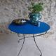 Ancienne table de jardin ronde en fer