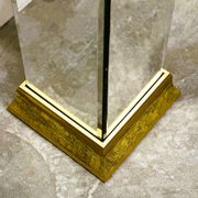 Rare Pair Of Mirrored Plinths or Console By Deknudt, Belgium 1980s