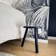 Antique cowherd plant stool / milking / close navy blue tripod