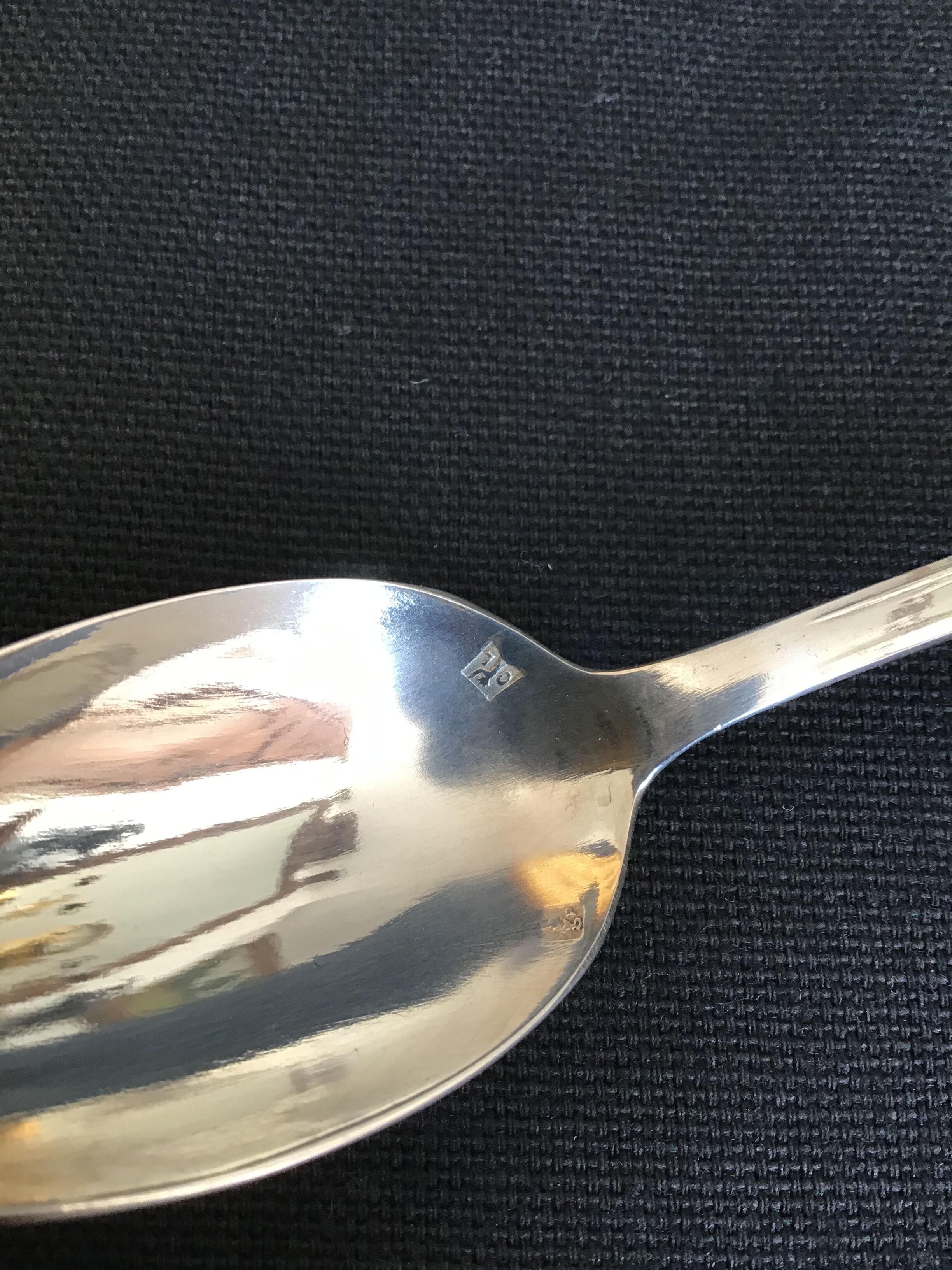 12 Liberty silver metal dessert spoons