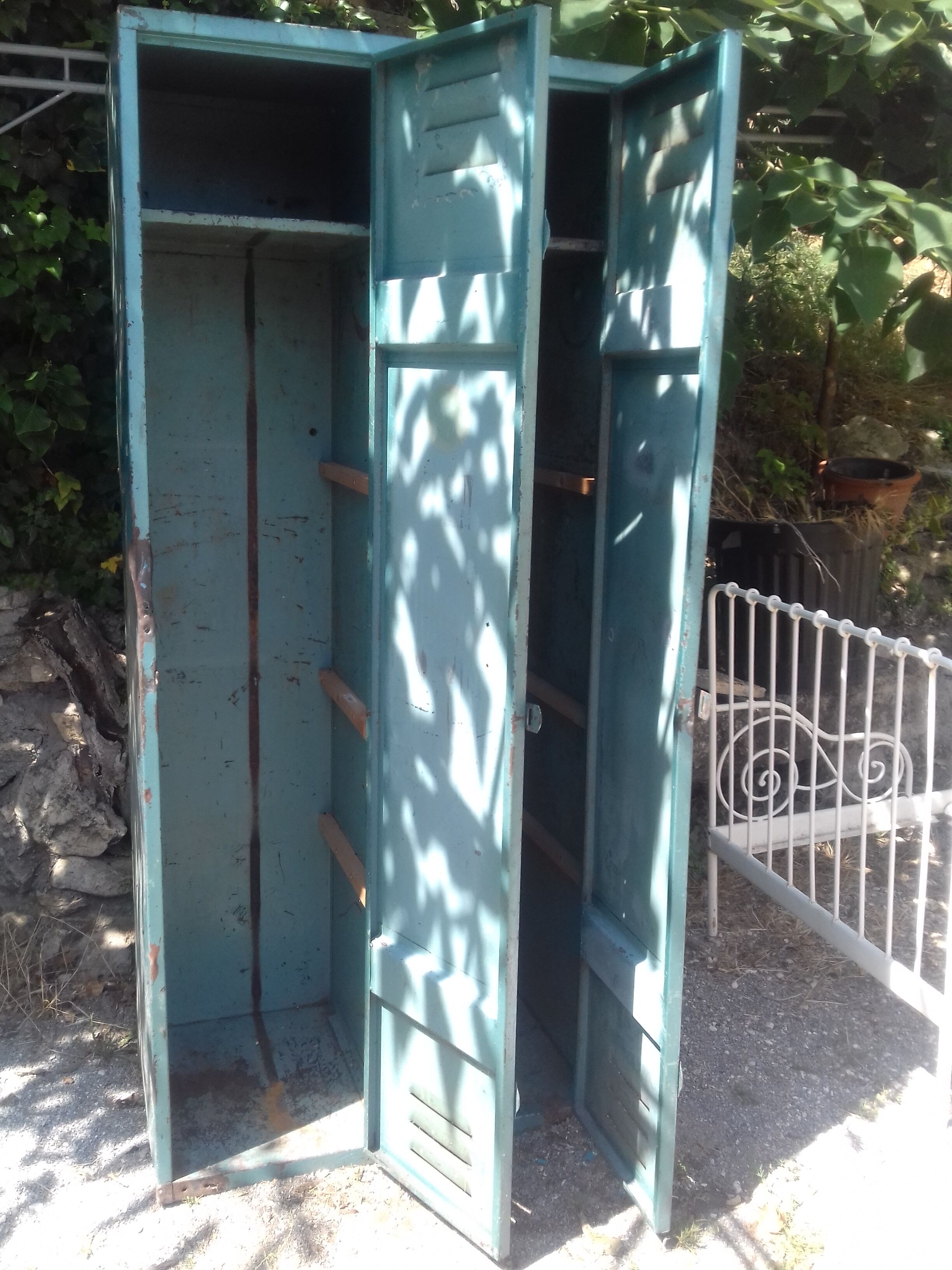 Wardrobe double cloakroom metal