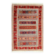Tapis Kilim rouge style vintage en laine tissée à plat à la main, style tribal, 167 x 108 cm