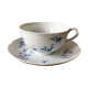 Cup and saucer Haviland Limoges blue and white porcelain