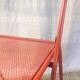 Orange metal folding chairs (set of 2) - 70s/80s