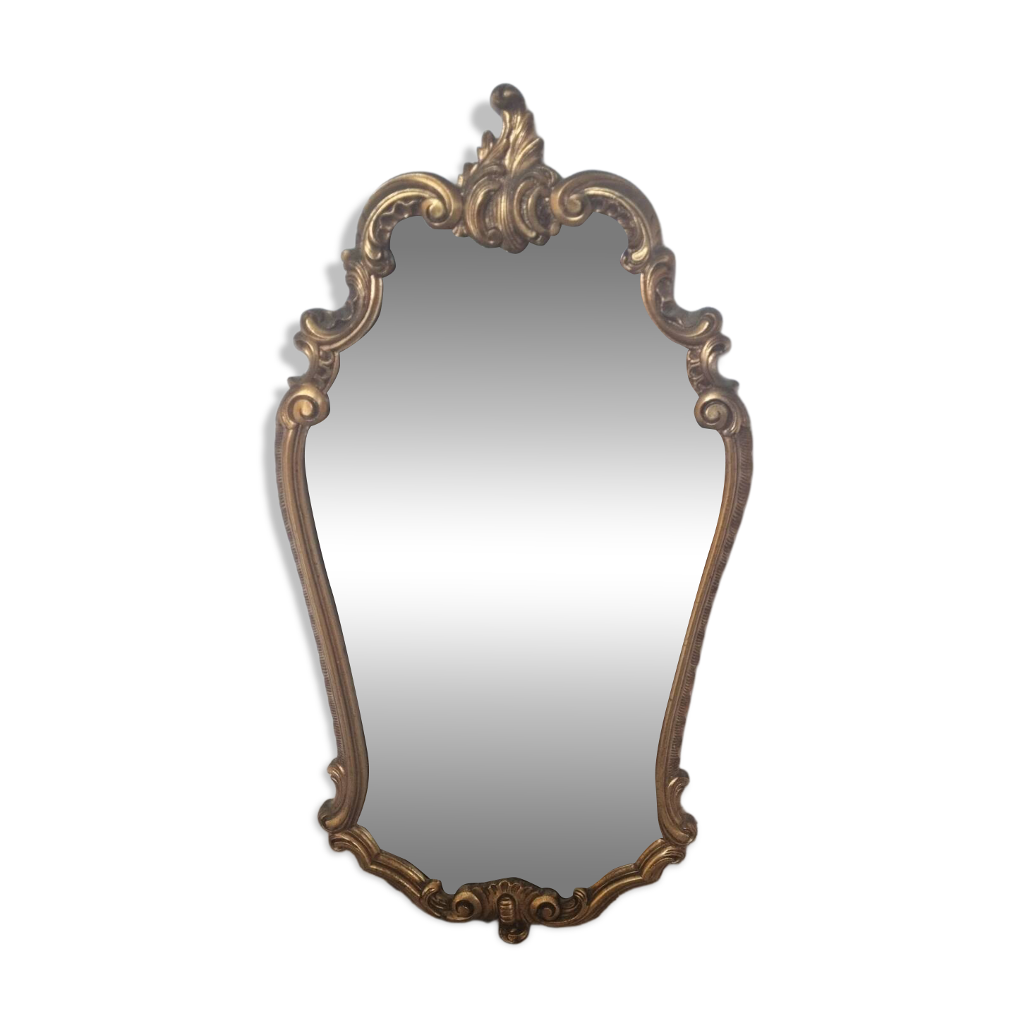 Baroque mirror Louis XV gilded wood (83 x 45cm)