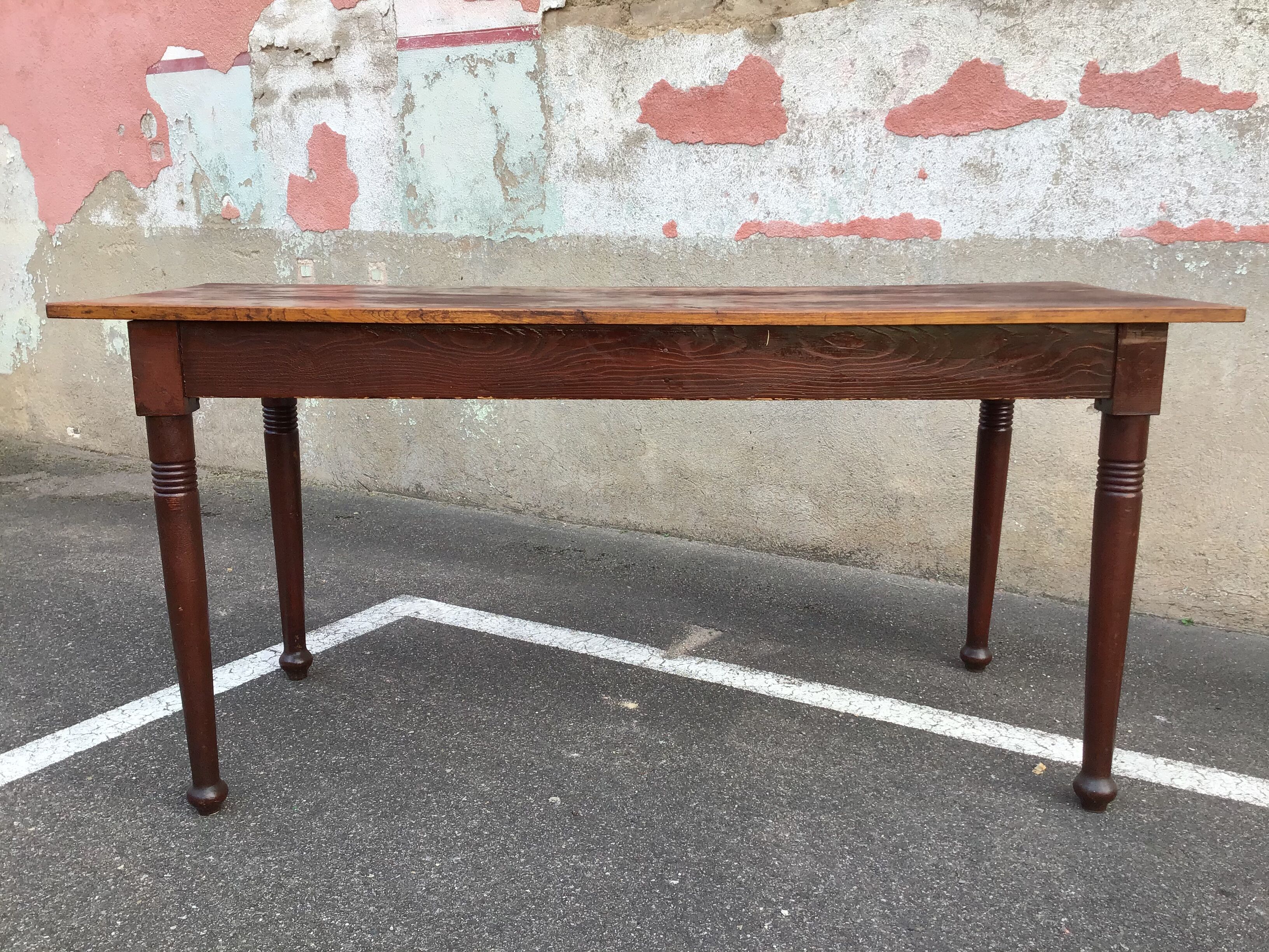 Vintage fir farm table