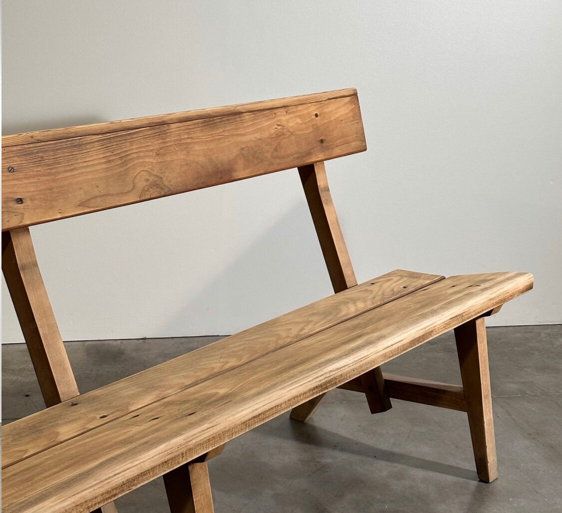 Pair of wooden benches