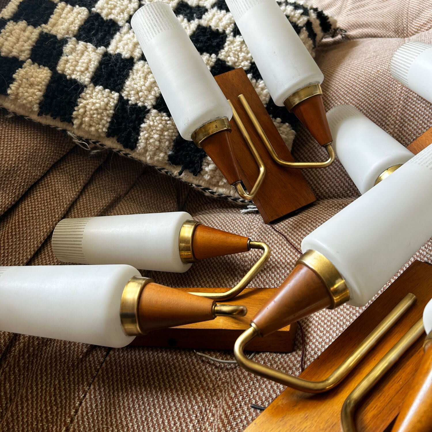 Pair of Scandinavian wall lights 1960