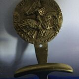 Gilded bronze wall hook numbered rider in armor