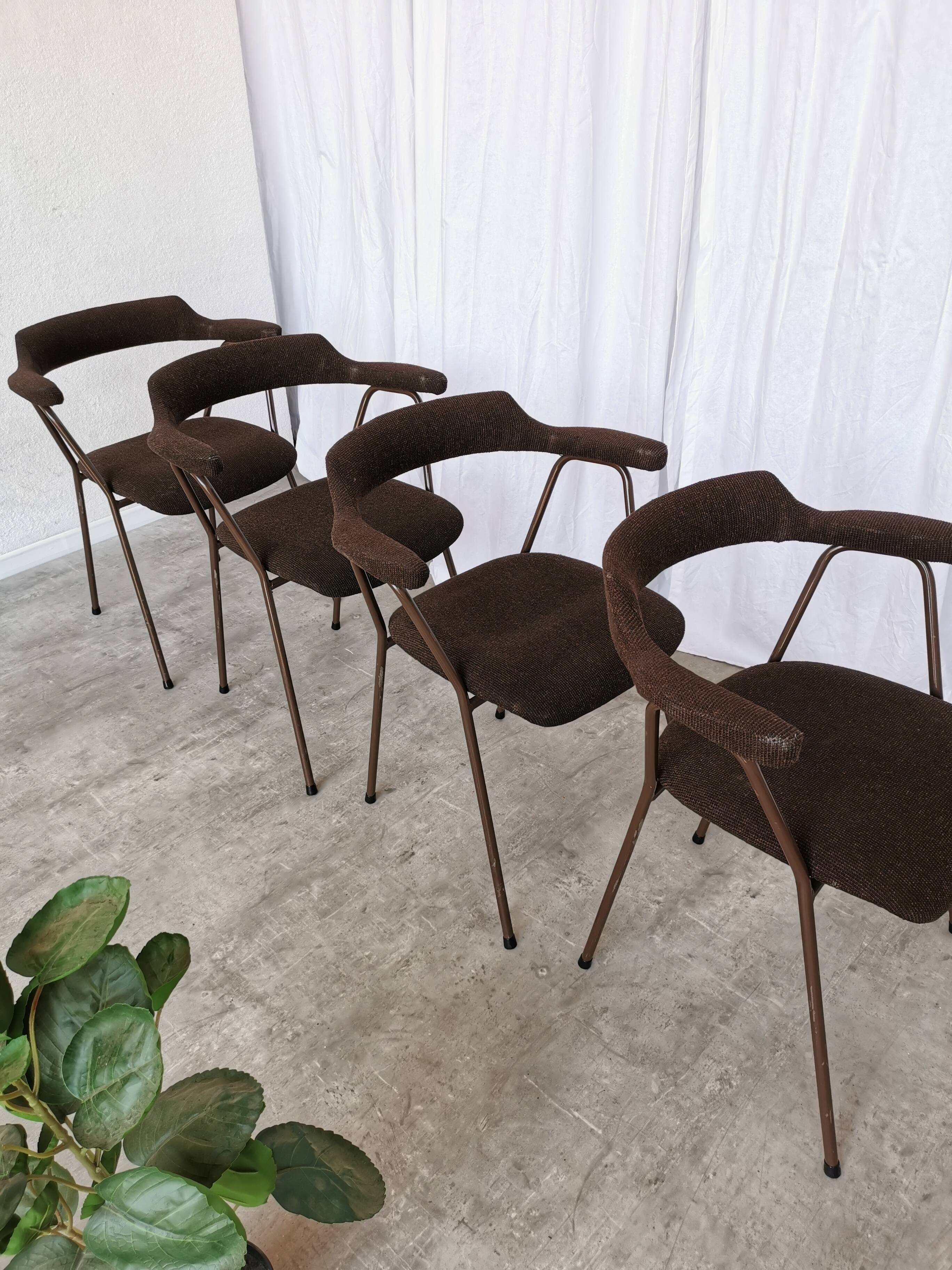 Mid-century modern dining armchairs - 70s niko kralj stol kamnik - set of 4