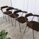 Mid-century modern dining armchairs - 70s niko kralj stol kamnik - set of 4