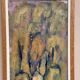 Large Swedish Oil on Panel – "Green Composition" – Signed – Vintage and Recently Framed – 77 × 41 cm (30.3 in × 16.1 in)