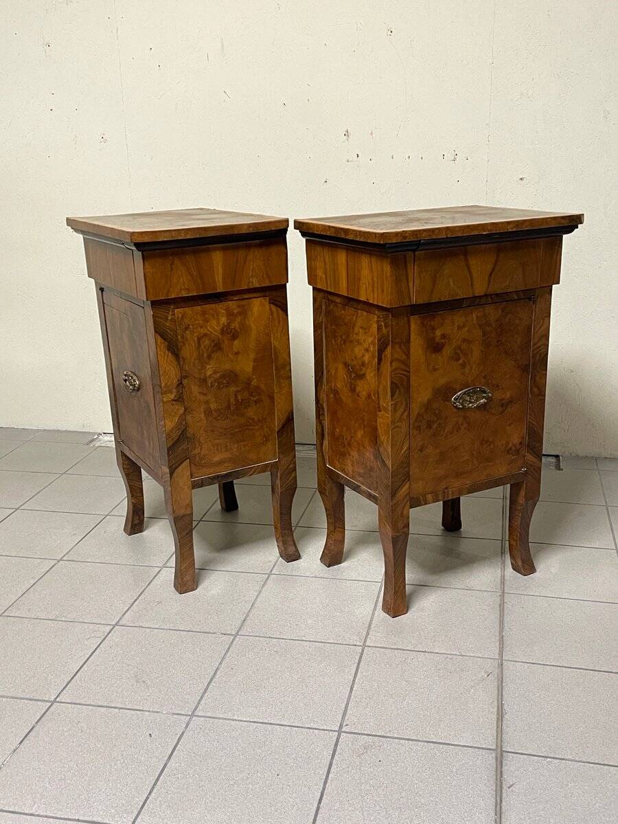 Comodini grandi Art Déco, Italia, anni '30, set di 2