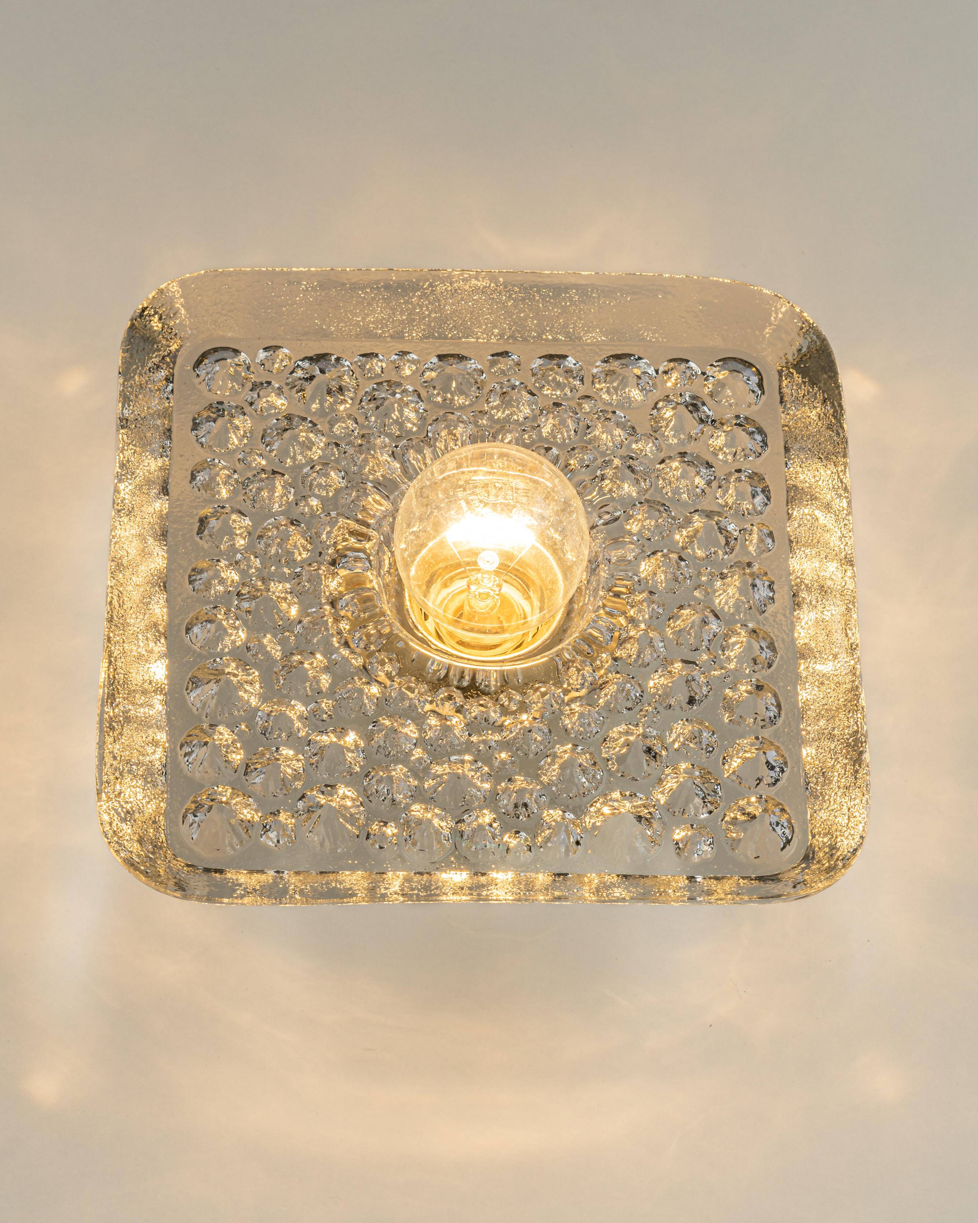 Exclusive Sputnik wall sconces in crystal by Peill & Putzler, Germany.