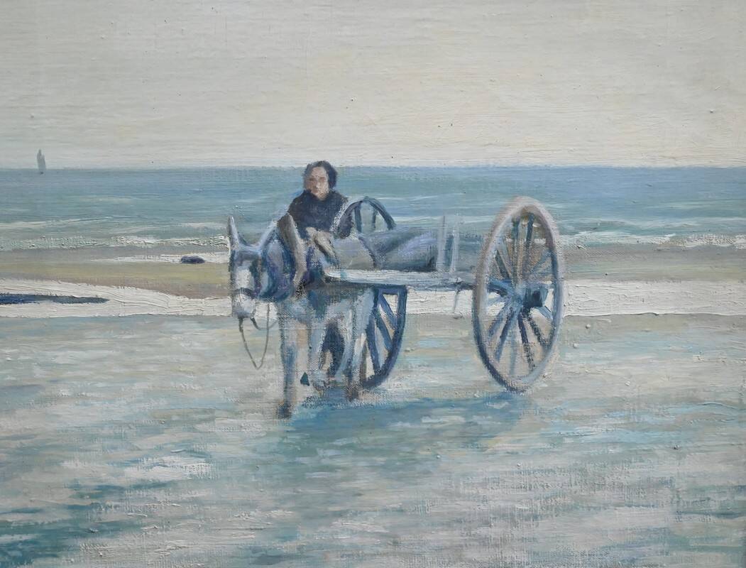 Large Painting “Les Goémoniers”, by A. Le Guen – 1969