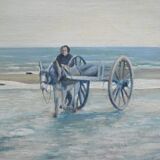 Large Painting “Les Goémoniers”, by A. Le Guen – 1969