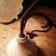 Retro lamp in brass and pink ceramic