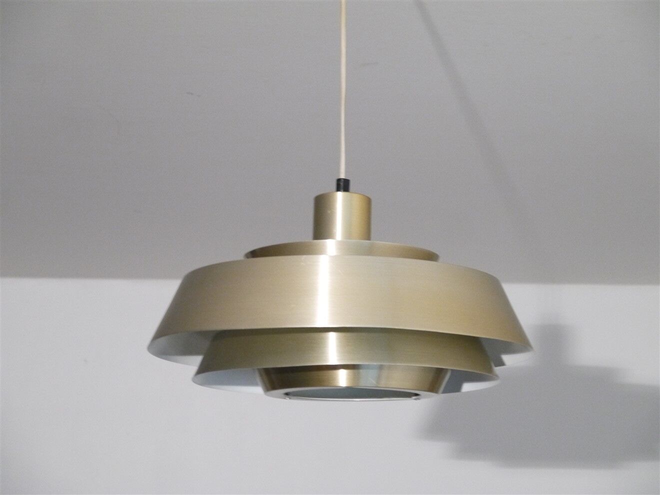 Danish vintage metal pendant lamp 1960