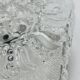 Square ceiling light in molded glass with relief