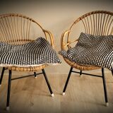 Duo rattan chairs