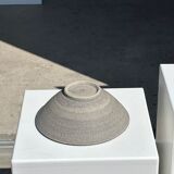 Duo of gray Indonesian ceramic bowls or salad bowls