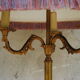 Lampadaire tripode trois bras de lumières en bronze de style Louis XV
