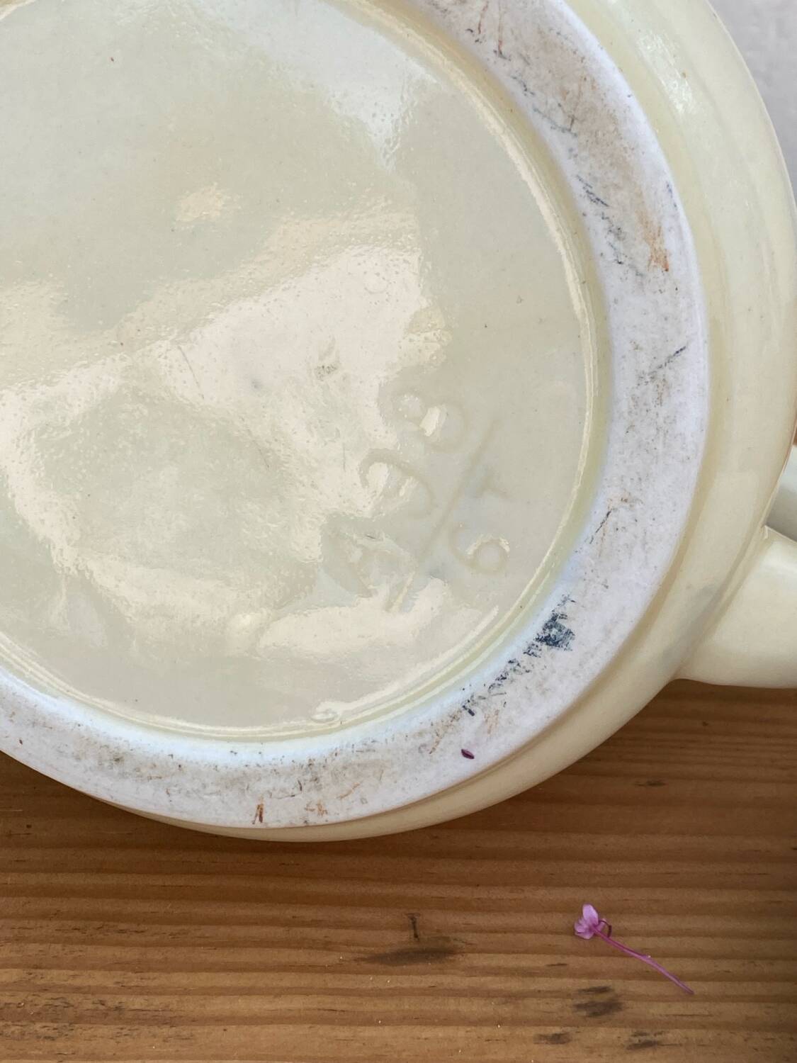 White ceramic teapot