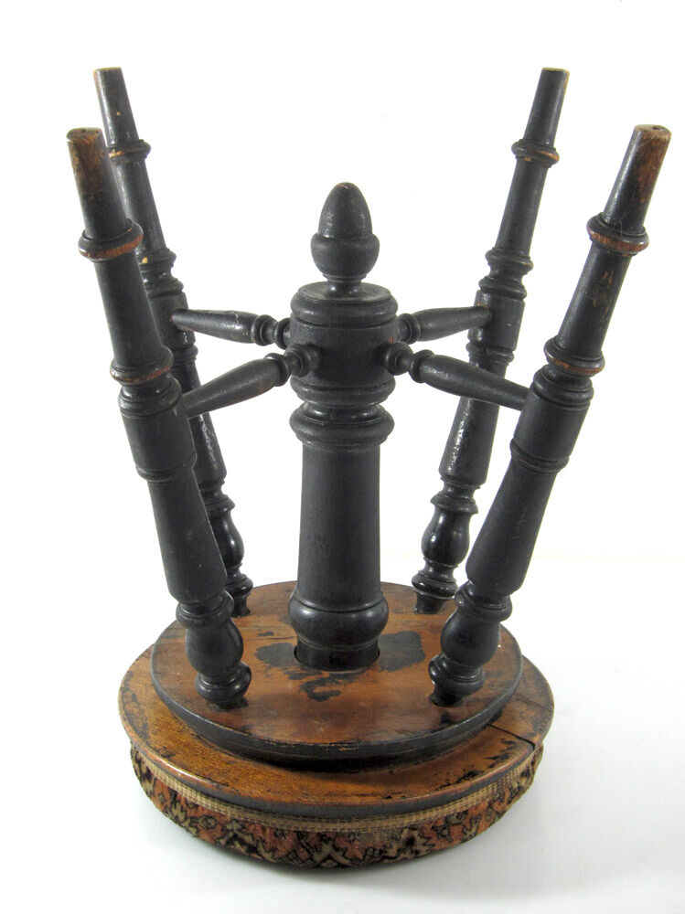 Dutch antique adjustable piano stool