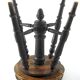 Tabouret de piano ajustable antique néerlandais