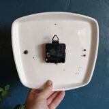 Vintage ceramic clock silent wall clock "Elbor green celadon"