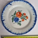 Assiette ancienne en faïence de l'est St-Clément Lunéville, XIX ème