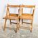Pair of wooden folding chairs