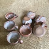 Series of 9 cups of sandstone