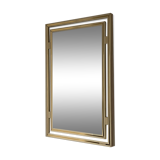 Ecru/gilded mirror Pierre Vandel 70s-80s