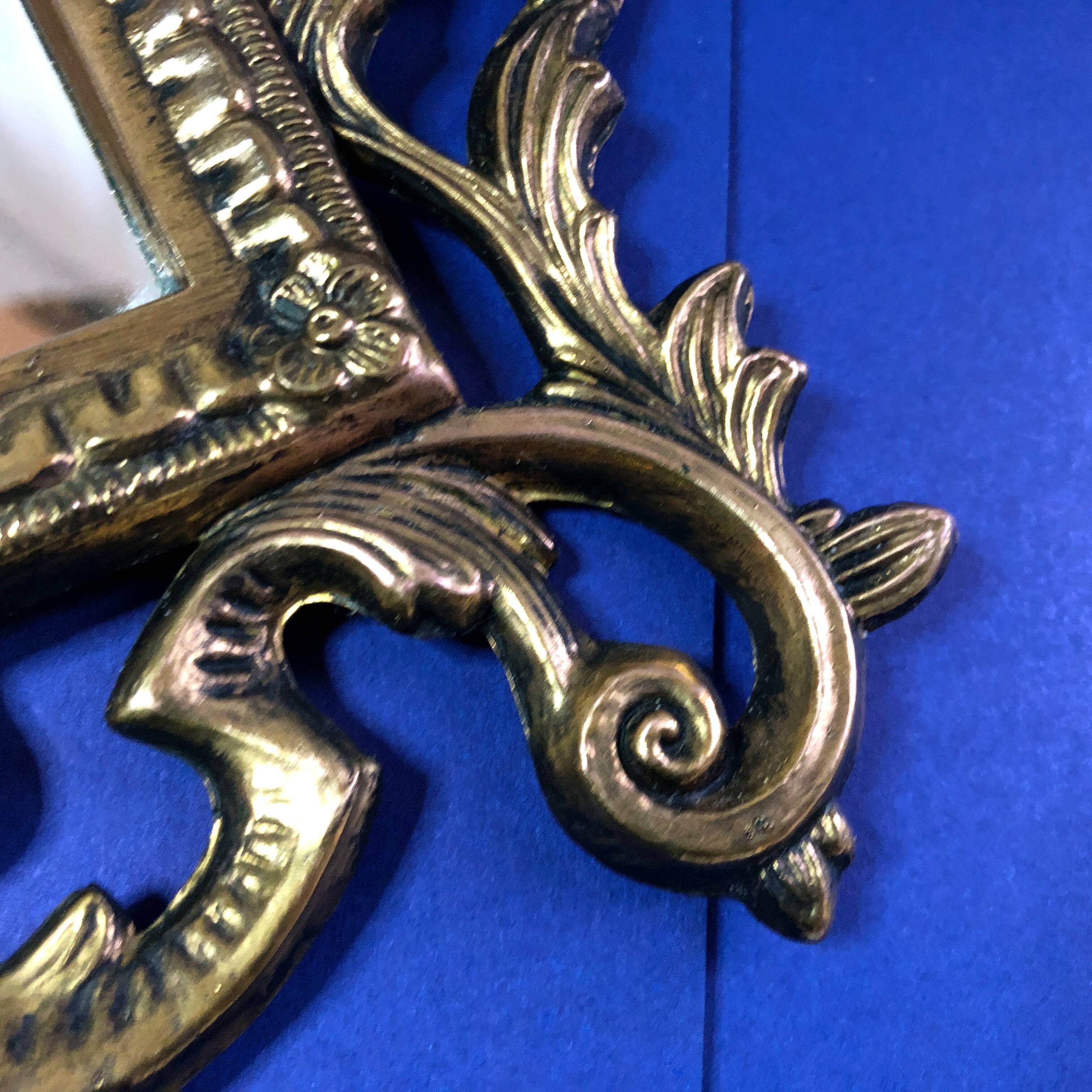 Small Rococo Baroque style mirror by Roberta Wood vintage 50/60
