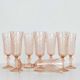 Set de 8 flutes a champagne rose