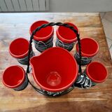 Exceptional set of orangeade from Vallauris, vintage 1950-60.