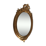 Oval mirror Louis XVI gold leaf